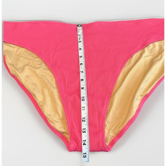 Old Navy Low-Rise Classic Rib-Knit Bikini Swim Bottoms Women’s 4X Pink Trance - Picture 6 of 6